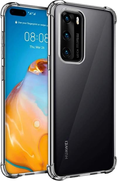 Hoesje geschikt voor Huawei P40 - Anti Shock Proof Siliconen Back Cover Case Hoes Transparant