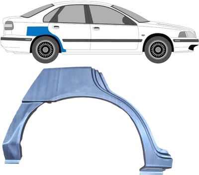 Reparatiepaneel achterspatbord voor Volvo S40 V40 1995-2004 / Rechts