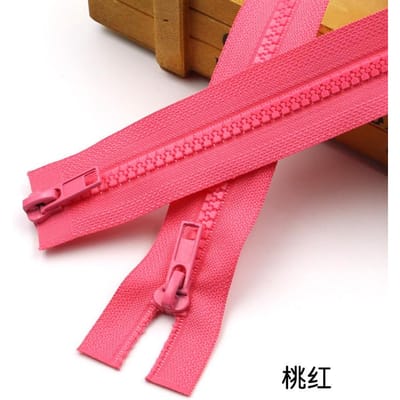 Kleur Nee. 5 Hars Dubbele Kop Open Staart Rits Kledingaccessoires Donsjack Kleding Jas Rits Doe-het-zelf Accessoires peach red * 100cm one piece * 5 #