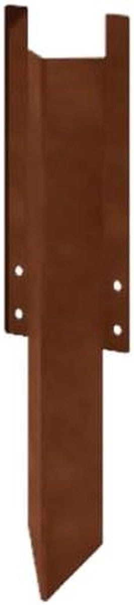 Cortenstaal grondpin - Borderrand houder - Tuinrand verstevigen - Weerbestendig materiaal - 22/25 cm hoogte - Roestkleur