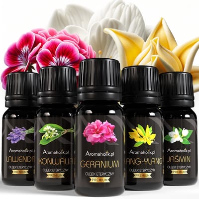 Aromaholik - Zestaw Ekologiczne Eteryczne Olejki - Kwiatowy XL - 50ml