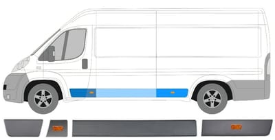 Set sierlijsten met lamp voor Fiat Ducato 2006-2018 / Links