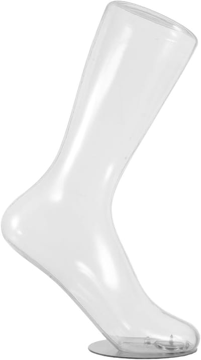 Transparante Magnetische Vrouwen Voet Model Sok Display Stand - Realistisch Staand Voet Model voor Sokken en Sieraden Presentatie in Retail, Perfect voor Winkelinrichting en Etalages
