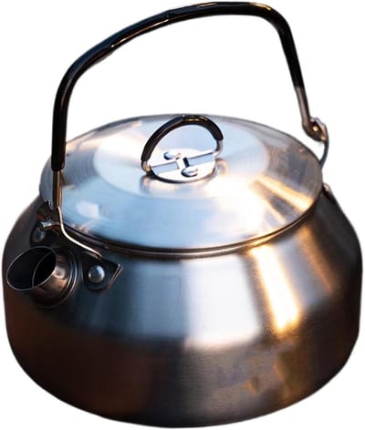 Waterkoker 08 L - Thee Ketel - Koken op Fornuis - Opvouwbaar Handvat - 8 dl Capaciteit - Zilver