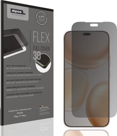 dipos FLEX – Matte Privacy Screenprotector geschikt voor Honor Play 11 Plus | Volledige Schermbescherming | Case-Friendly