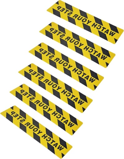 Anti-slip vloertape voor veiligheid: zelfklevende waarschuwingsticker voor natte vloeren, slippreventie en werkplekbeveiliging (6"x24")