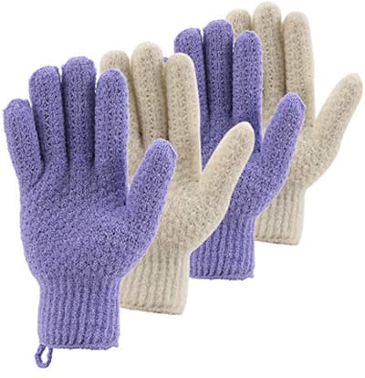 Exfoliërende Badhandschoenen - 4 Stuks voor Douche en Spa, Perfect voor Lichaam en Gezicht