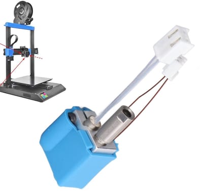Dailygoods- Hotend Kit voor 3D-printer - Compatibel met Sidewinder X1/X2 - Inclusief 0,4 mm Messing Mondstuk - Verwarmingsbuis - 100K Thermistor - Eenvoudige installatie - 3D-printer Extruder