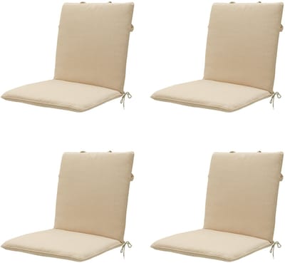 Madison - Stapelstoelkussen Beige canvas eco+ - Ca. 97x49 cm - Set van 4