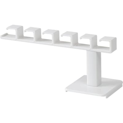 Étagère de rangement murale multifonction sans perçage, cintre à boucle pour armoire de chambre à coucher, organisateur de crochets à chapeau blanc