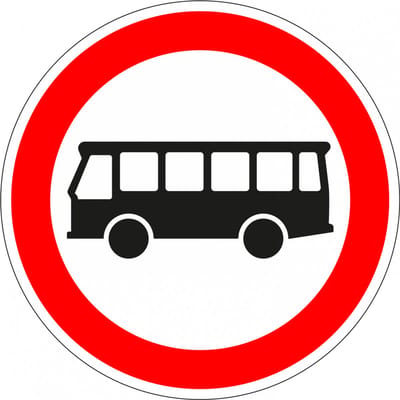 Geslotenverklaring autobussen sticker, C7a 50 mm - 10 stuks per kaart