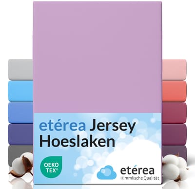 etérea Jersey Hoeslaken 100x200 - 120x200 cm Oekotex Made in Green - 100% katoen - Lila