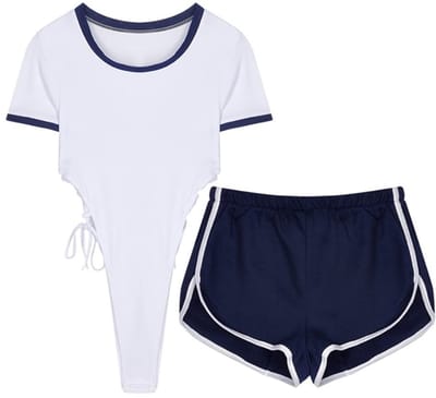 Cosplay Bodysuit Japanse Stijl - Sexy Eenstuks Ondergoed - Wit - One Size - Handwas - Hoogwaardige Kwaliteit - Catsuit
