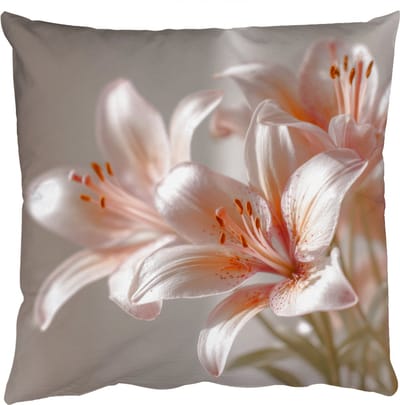 Sierkussens - Kussentjes Woonkamer - 50x50 cm - Lelies - Meeldraden - Roze - Wazig