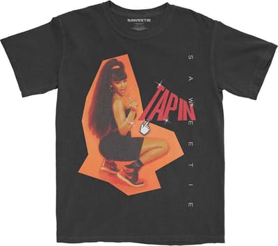 Saweetie - Tapin Heren T-shirt - S - Zwart