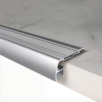 Trapneus Profiel - Antislip Strip - Trap Rand Beveiligen - Verdikt Aluminium - 100 cm Lengte - Zilver