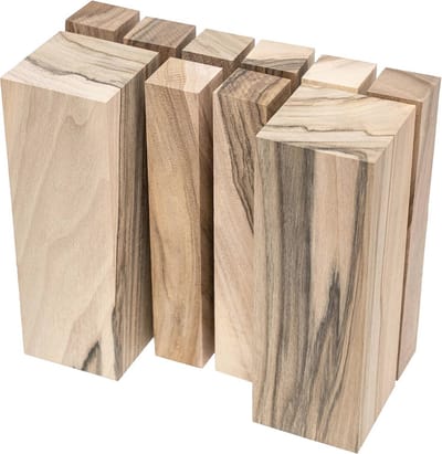 Houten Snijblokken Set van 10 voor Creatief Houtsnijwerk en Knutselen