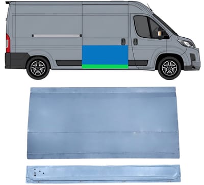 Binnen + buiten reparatiepaneel schuifdeur voor Toyota Proace Max 2024- / Rechts
