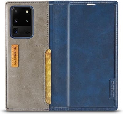 DrPhone - Imeeke 1 - Hoesje - kunstleer - Geschikt voor Samsung Galaxy S21 - Blauw
