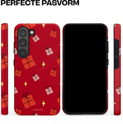 Casetastic hoesje geschikt voor Samsung Galaxy S23 - Dubbellaagse bescherming - Rode Sinterkerst Cadeaus - Fashion Case - Rood