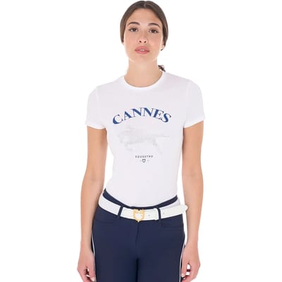Katoenen dames-T-shirt Equestro Cannes