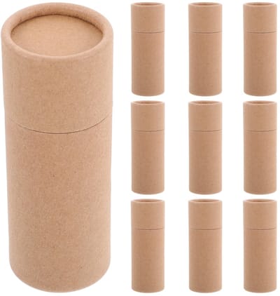 Dailygoods- Geschenkdozen 10 Stuks - Ronde Kraftpapier Dozen - Verpakking Voor Kleine Geschenken - Thee/Snoep/Aromatherapie - Hoogwaardige Opbergbuis - Milieuvriendelijke Oplossing - Cadeauverpakking