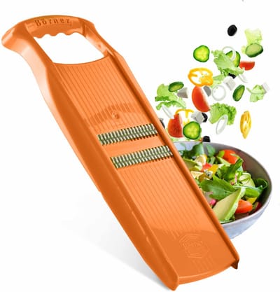Börner Roko Rasp V5 PowerLine | Rasp Groente en Fruit in dunne reepjes - BPA-vrij en Roestvrij - Oranje