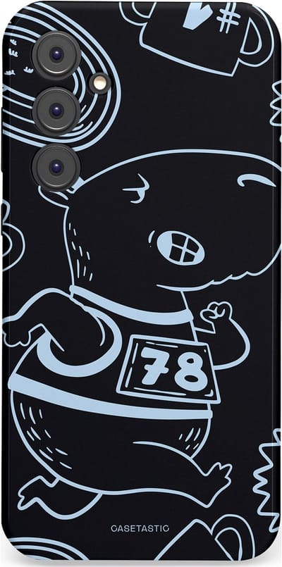 Casetastic Hoesje Geschikt voor Samsung A35 - Stijlvolle Beschermende Duo-layer Case - Capibara kampioen