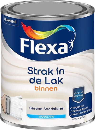Flexa - Strak In De Lak Binnenlak Zijdeglans - Serene Sandstone - Mengverf - 750 Ml