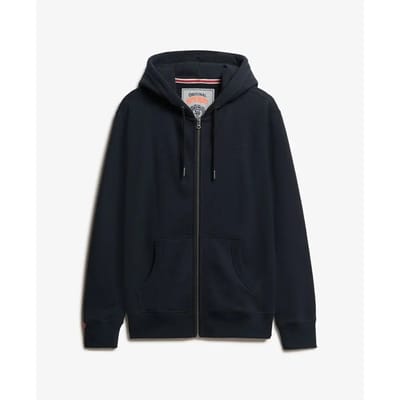 Superdry - Essential Logo Half Brushed Zip Hoodie - Heren - Hoodies