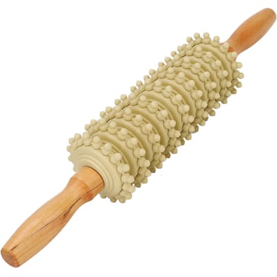 Houttherapie Roller Triggerpunten Dunne Been Release Cellulitis Pijnlijke Fascia Massage Roller beige