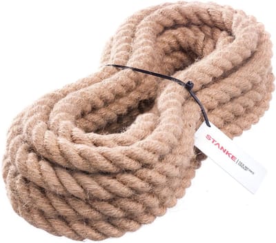 Natuurlijk Jute Touw - Vezel Touw - Ambachtelijk Gebruik - Milieuvriendelijk Materiaal - 14mm 10m - Bruin