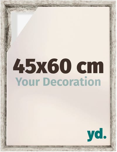 Your Decoration - Baklijst 45x60 cm - Wit Vintage - Baklijst voor Canvas - MDF - Lyon