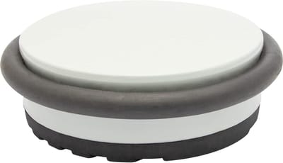 Vloer deurstopper - Deurdemper deurstopper - Bescherming deuren muren - Industrieel staal thermoplastisch rubber - 98 x 30 mm - Lichtgrijs