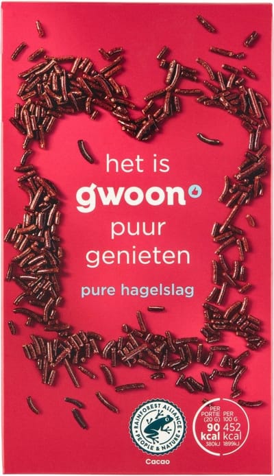 G'woon Hagelslag puur 4 dozen x 400 gram