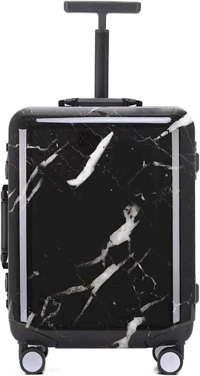 Koffer met Wielen - Reisbagage Koffer - Zakenreizen Vakanties - Aluminium Frame - 22 inch - Zwart
