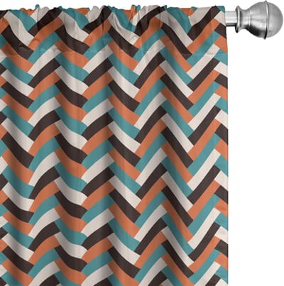 ABAKUHAUS – Mid-eeuwse Voorhangen – 2x75x225 cm – Multicolor Microvezel