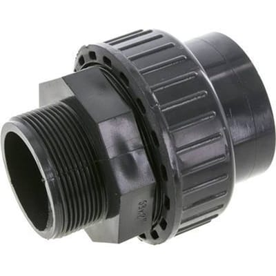 PVC Rechte Lijmmof 63mm x Buitendraad R 2'' EPDM