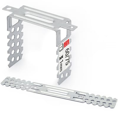 LUN FIX - Directe hangers 60/75mm - 1 stuk - Materiaaldikte 1 mm - Nauwkeurige plafondprofielmontage