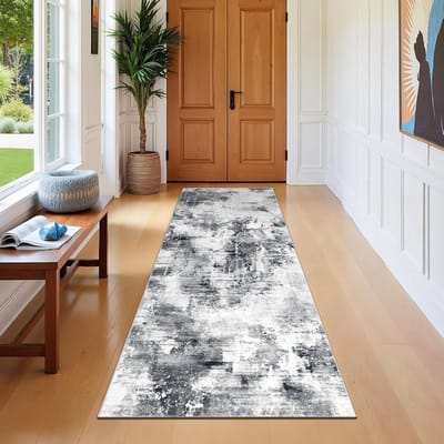 Gangloper Vloerkleed - Lange Loper - Voorkomt Vuil - Antislip Onderkant - 80 x 200 cm - Grijs