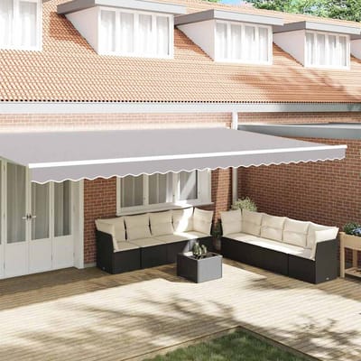 vidaXL - Vervangvolant - voor - zonnescherm - voor - 6 - m - Lichtgrijs - Polyester