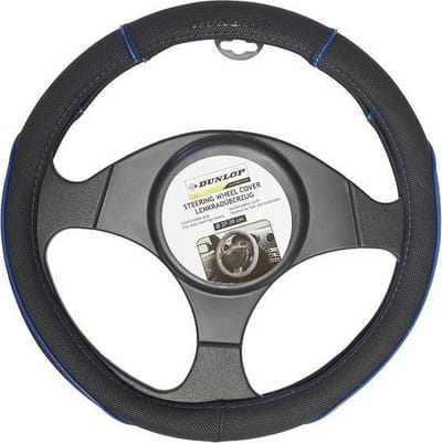 Dunlop Stuurhoes - Universeel - Pu - Zwart/blauw - Ø37-39 cm
