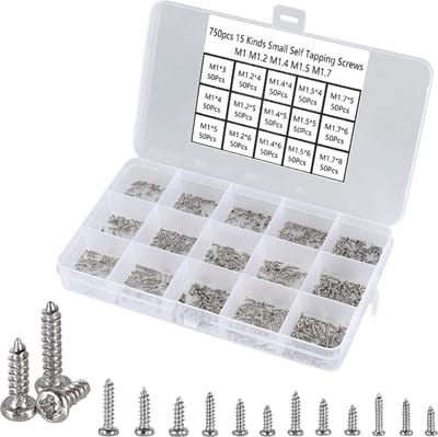 schroeven - zelftappende schroeven-assortimentset, 750 stks