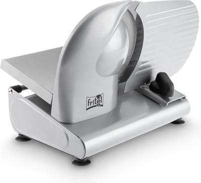 FRITEL Snijmachine SL 3855 Twin - Allessnijder / Broodsnijder / Vleessnijder -0-15mm - Ø 22cm - 150W - Gekarteld & Glad mes - Schuine slede 15°