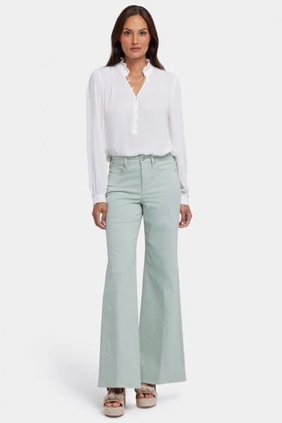 Mia Palazzo Jeans In Petite Met Hoge Taille