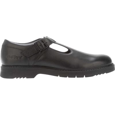 Kickers Dames Finley Leren T-Bar Formele Schoenen (Zwart)