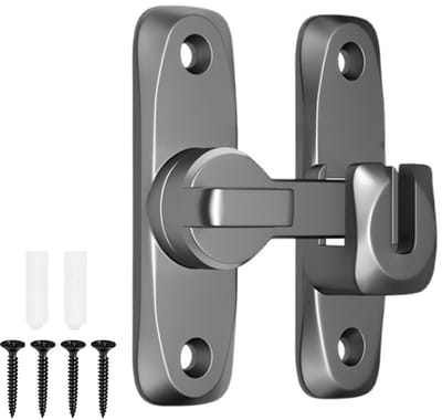 Dailygoods- Schuifpoortslot Veiligheidsdeurvergrendeling - Zinklegering - Antidiefstal Ontwerp - Vochtbestendig - Corrosiebestendig - Geschikt voor Badkamer/Schuur - Deurslot