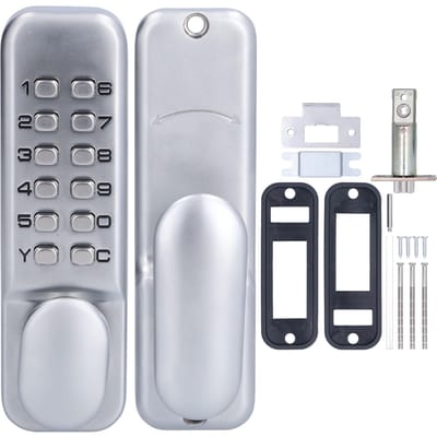Waterdicht Mechanisch Wachtwoordslot Anti-Diefstal Slim Combinatieslot voor Kamerdeur Kantoordeur gray