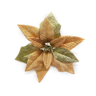 Fleurs de Noël Décorations d'Arbre de Noël Fleurs de Simulation en Tissu