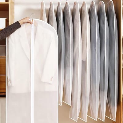 Kledinghoezen - Stomerij zakken - Kleding beschermen - Ademend materiaal - 10 stuks - Doorzichtig